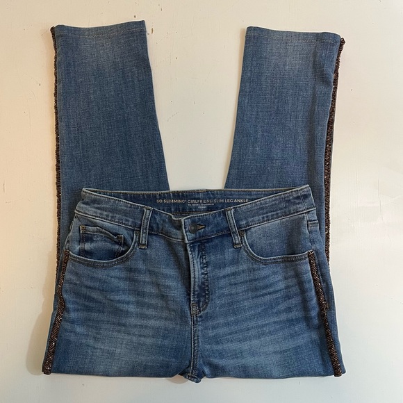 Chico’s So Slimming Girlfriend Leg Ankle Medium Wash Skinny Jean - Picture 1 of 7